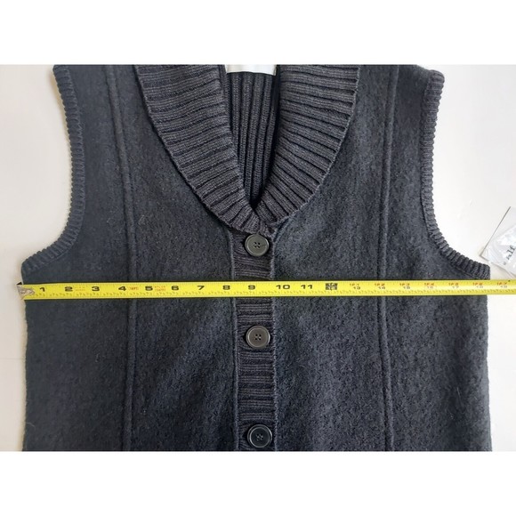 NWT Alfred Dunner On The Red Carpet Black Wool Sweater Vest W/Pockets Size Small - Picture 5 of 7
